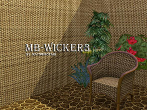 Sims 3 — MB-Wicker3 by matomibotaki — Wicker pattern in dark brown, brown and light yellow, 3 channel, to find under