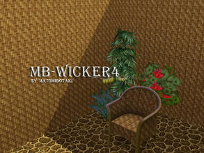 Sims 3 — MB-Wicker4 by matomibotaki — Wicker pattern in dark brown, brown and light yellow, 3 channel, to find under