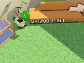 Sims 3 — MB-WoolRug3 by matomibotaki — Carpet pattern in dark brown and green, 2 channel, to find under Carpet/Rug.