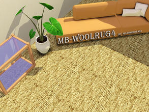 Sims 3 — MB-WoolRug4 by matomibotaki — Carpet pattern in dark brown, brown and light yellow, 3 channel, to find under