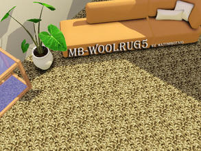 Sims 3 — MB-WoolRug5 by matomibotaki — Carpet pattern in dark brown, brown and light yellow, 3 channel, to find under