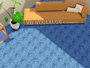 Sims 3 — MB-WoolRug6 by matomibotaki — Carpet pattern in 2 blue shades, 2 channel, to find under Carpet/Rug.