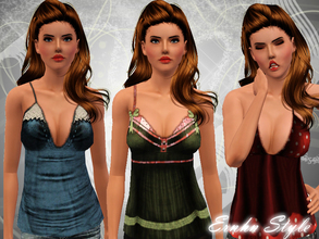 Sims 3 — Christmas Babydoll Tops by ernhn — Christmas Babydoll Tops 3 Different Tops . Hope you like :*