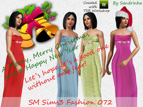 Sims 3 — SMSims3Fashion_072 Long Dress by sandrinha — Formal long dress recolorable for FA and YA. Has CAS and luncher