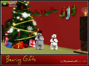 Sims 3 — Bearing Gifts by Shakeshaft — Cute Bear and Snowman bearing Christmas gifts, by shakeshaft for tsr.