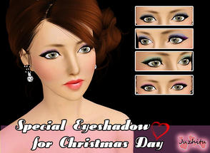 Sims 3 — Special eyeshadow for Christmas-Juzhitu by juzhitu — I'm so busy these days because I had to prepare my final