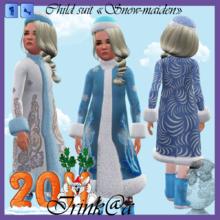 Sims 3 — Child suit Snow-maiden by Irishkakic — cf Child suit Snow-maiden by Irink@a