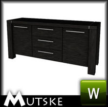 Sims 3 — Dining Leon Dressoir 2x1 by Mutske — 2 recolorable parts. 2 Variations. Environment 4. Made by Mutske@TSR.