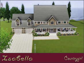 Sims 3 — Isabella by Countrygirl1 — Isabella is a 4 bedroom 2 half bath home. Comes complete with attached 2 car garage