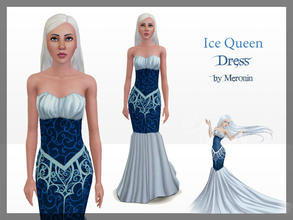 Sims 3 — Ice Queen Dress by Meronin — My character, my design. 