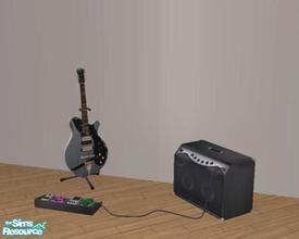 Sims 2 — Stump-o-Matic Guitar recolor by urbanangel222 — Patrick Stump (of Fall Out Boy)\'s Gretsch guitar. By