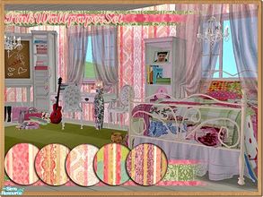 Sims 2 — V# PinkWallpaperSet by vidia — V# PinkWallpaperSet