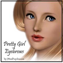 Sims 3 — Pretty Girl Eyebrows by MissDaydreams — Pretty Girl Eyebrows are thiner version of Pretty Lady Eyebrows. Gender: