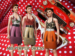 Sims 3 — MB-PimpUp-Dress by matomibotaki — Everyday outfit for your sims ladies in Rockabilly-Style, for adult and