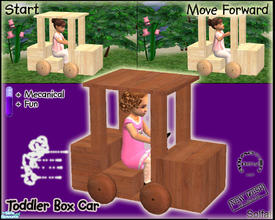 Sims 2 — Toddler Box Car by solfal — A mooving car for toddlers. It will move a little forward and then back again. The