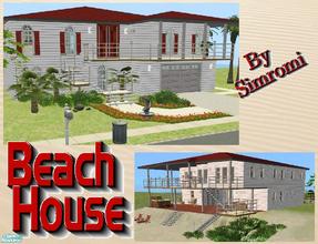 Sims 2 — Beach House by simromi — Your sims will love living on the beach in this spacious beach house. The 3 bedroom 4