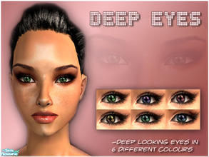 Sims 2 — Deep Eyes by elmazzz — Set includes 6 eye colors.