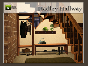 Sims 3 — Hadley Hallway by Angela — Hadley Hallway. Set contains: Decorative Coatrack, Lowtable, Shiftable Shelf, Plant,