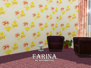 Sims 3 — Farina by matomibotaki — Pattern in pink, yellow and light blue, 3 channel, to find under Theme.