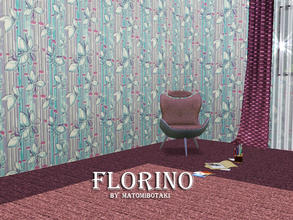 Sims 3 — Florino by matomibotaki — Pattern in pink, turquise and light yellow, 3 channel, to find under Geometric.