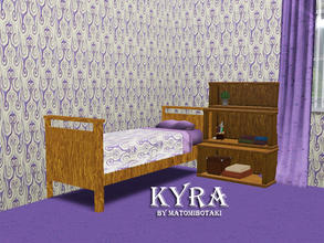 Sims 3 — Kyra by matomibotaki — Pattern in pink, blue and light yellow, 3 channel, to find under Abstract.
