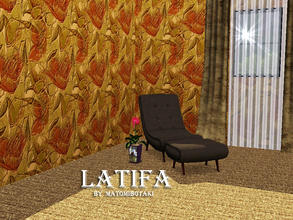 Sims 3 — Latifa by matomibotaki — Pattern in red, green and peach, 3 channel, to find under Abstract.