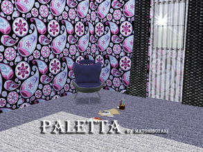 Sims 3 — Paletta by matomibotaki — Pattern in pink, blue and white, 3 channel, to find under Abstract.
