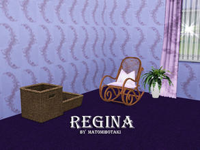 Sims 3 — Regina by matomibotaki — Pattern in yellow, brown and light blue, 3 channel, to find under Geometric.