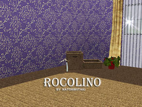Sims 3 — Rocolino by matomibotaki — Pattern in blue, dark brown and light yellow, 3 channel, to find under Abstract.