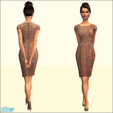 Sims 2 — Praline Lace Dress by SimDetails — Stylish dress in elegant lace optic, sexy and noble alike. Categorized as