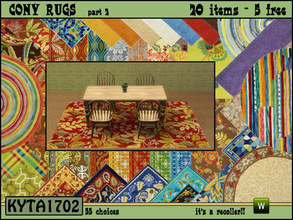 Sims 3 — cony rugs part2 by Kyta1702 — many collers.. mix and match.. have fun.