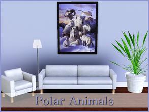 Sims 3 — Polar Animals by ziggy28 — A wonderful painting of polar animals by the artist James Himsworth. Re-colourable