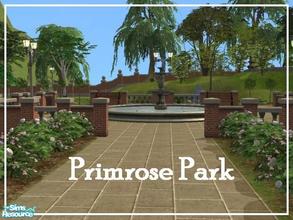 Sims 2 — Primrose Park by -kalisa- — A beautiful park for your Sims 2 neighborhood! Includes a coffee shop, BBQ area,