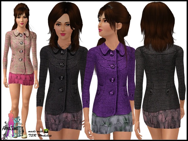 Sims 3 — Outfit with jacket for teen by annasims2 — Outfit with jacket for teen