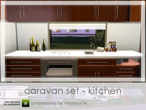 Sims 3 — Caravan Set - Kitchen by madaya74 — Third part of my Caravan Set including 4 counters 2 side tables for counters