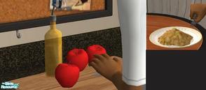 Sims 2 — Apples with Caramel Sauce by TheNinthWave — This is a new food mesh, it\'s apples with caramel sauce! Available