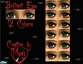 Sims 2 — Brilliant Eyes by Muccy — This is the first Eyes Recolor Set. I hope you like my creations and feel free to give