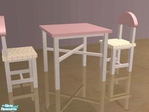 Sims 2 — Sunny Day in Pink - Table by EarthGoddess54 — Part of the Sunny Day in Pink set. Please get the mesh from the