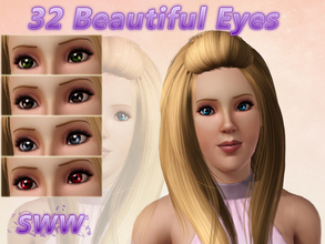 Sims 3 — Beautiful Eyes by sww — 32 detailed contact lenses converted from my The Sims 2 eyes. These eyes are free to use