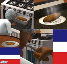 Sims 2 — Garlic and French Bread - French Bread by TheNinthWave — French Bread for your sims!