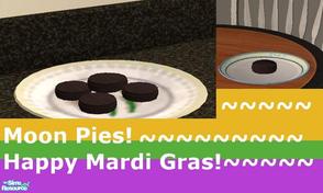 Sims 2 — Moon Pies by TheNinthWave — Moon pies for Mardi Gras! Cloned from gelatin, so sims will eat it with a fork, but