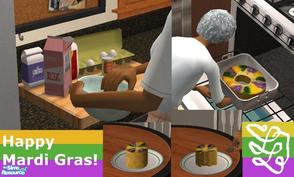 Sims 2 — King Cake by TheNinthWave — This is an old Mardi Gras tradition. It\'s King Cake, always looks just like this,