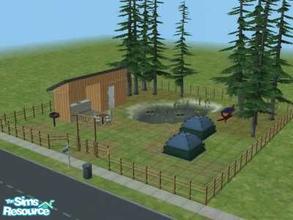 Sims 2 — Vacation Out by Simpi9 — Full Bath.Kittchenett.Tents to sleep in.