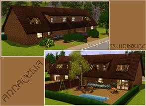 Sims 3 — Annacelia Twinhouse by Youlie25 — Here is a new twin house. Ideal for not separating siblings. You can play with