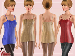 Sims 3 — Striped Tunic by RedCat — 1 Recolorable Pallet. 3 Styles. Game Mesh. ~RedCat