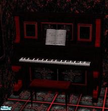 Sims 2 — Gothic Recolor Set - Piano by TheNinthWave — Gothic Piano.