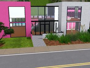 Sims 3 — Pink Street by skagrl7250 — 3 bedrooms, 2 bathrooms, living room, family room, office, pool.