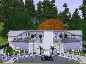 Sims 3 — Plumbbob Boulevard 123 by Quengel — Modern house. Perfect for all natural + dance + music lovers. In the party