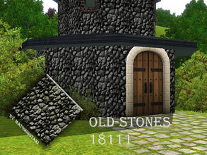 Sims 3 — Old-Stones18111 by matomibotaki — Stone pattern in blue, green and grey, 3 channel, to find under Rock/Stone.