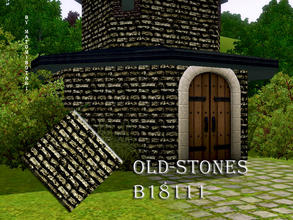 Sims 3 — Old-Stones-B18111 by matomibotaki — Stone pattern in grey, beige and light grey, 3 channel, to find under